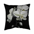 Fondo 20 x 20 in. White Orchids-Double Sided Print Indoor Pillow FO2793846